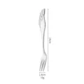 Stainless steel angel wing dessert spoon coffee fork, elegant tableware for home kitchen use. - 304 Silver Wing Fork