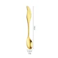 Gold stainless steel dessert spoon with angel wing handle, 14cm long coffee and fruit spoon. - 304 Gold Wing Spoon