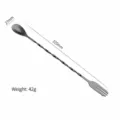 Stainless steel bar spoon long handle cocktail stirrer dual head cocktail spoon 325mm - L / Black