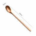 Rose gold long handle 304 stainless steel spoon, 150mm dessert coffee mixing spoon. - Rose Gold Small
