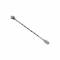 Stainless steel long handle bar spoon dual-head cocktail mixing spoon tool black 262mm - S / Black