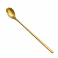 Long handle gold stainless steel teardrop spoon, elegant coffee stirring dessert spoon. - Large Gold