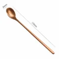 Rose gold long handle stainless steel spoon, teardrop coffee dessert stirring spoon 170mm - Large Rose Gold