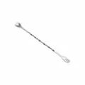 Stainless steel long handled bar spoon, cocktail mixing spoon with fork, length 262mm. - S / Silver