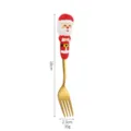 Christmas stainless steel fork with cute Santa Claus silicone handle holiday tableware - Large Santa Fork / Single Unit / Gold