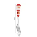 Stainless steel Christmas fork with cute Santa Claus silicone handle, holiday dinnerware, 18cm. - Large Santa Fork / Single Unit / Silver