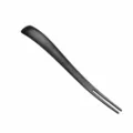 Black 304 stainless steel tea spoon and fruit fork dual-use tableware, 130mm length. - Dual-Purpose / Black