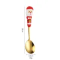 Christmas stainless steel spoon with cute Santa Claus silicone handle, 18cm gold dessert spoon. - Large Santa Spoon / Single Unit / Gold
