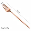 Rose gold stainless steel dinner fork, 215mm long 29mm wide elegant cutlery single item - Large Fork / Rose Gold