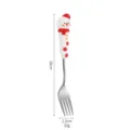 Stainless steel Christmas fork with cute snowman silicone handle, length 18cm, perfect holiday gift. - Large Snowman Fork / Single Unit / Silver