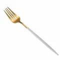 Stainless steel western dining fork with gold head and white handle, elegant tableware 215mm - Large Fork / Platinum