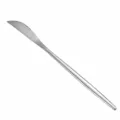 Modern stainless steel dinner knife, sleek slender handle, premium tableware single piece. - Dinner Knife / Natural