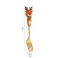 Stainless steel Christmas reindeer fork, cute cartoon holiday tableware variant item - Large Elk Fork / Single Unit / Gold