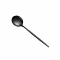 Black stainless steel spoon, minimalist dinnerware cutleries, 133mm length, 13g tableware - Small Soup Spoon / Pure Black