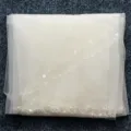 Handmade pearl sequin bridal veil single layer wedding hair accessory off white ivory - Length 100CM Fingertip Length / V128 Champagne