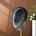 Cerchietto con velo nero in rete con perle per elegante stile da sposa e matrimonio. - Nero