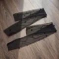 Französische schwarze Perlen Netz Braut Handschuhe fingerlose lange Armstulpen Hochzeit - Einheitsgröße / Schwarz