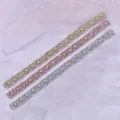 Glitzernde Strass Brautgürtel Borte Kristall Hochzeitskleid Schärpe in Gold Silber Roségold. - Nur Strassstück Ohne Band