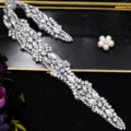 Applicazione per cintura da sposa in strass, accessorio per abito da sposa perla cristallo. - Paillettes Senza Nastro