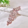 Détail exquis de ceinture de mariée en strass or rose, applique en cristal étincelante robe. - Paillettes Sans Ruban