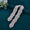 Cinturón de perlas para novia vestido de boda elegante banda de cuentas blanca para fiesta. - Lentejuelas Sin Cinta