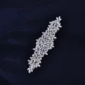 Korean handmade rhinestone belt flower blue pearl blue crystal bridal dress applique accessory - Sequins Without Ribbon
