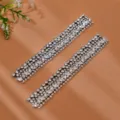Rhinestone applique patch for wedding dress high heels DIY sparkling crystal decorative trim - One Pair