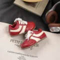 Kids retro casual sneakers spring fashion boys girls vintage running sports shoes - Size 23 (Inner Length 14.6cm) / Red