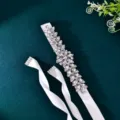 Bridal rhinestone belt wedding dress crystal sash bridal accessories sparkling waist band - Ribbon No. 002