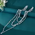 Multi-layer beaded body chain crystal pearl shawl necklace fashionable body jewelry accessory - Single Shoulder Chain
