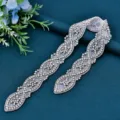 Applicazione strass sposa cintura abito da sposa toppa diamante cristallo accessori - Paillettes Senza Nastro