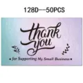 50 Pcs Colorful Thank You Cards Small Business Greeting Cards for Packaging and Orders - Blue Green Gradient