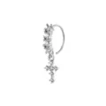 Silberfarben Zirkonia Kreuz Anhänger Nasenring Knorpel Body Piercing Schmuck Neu - Kreuz Nasenring / Silber