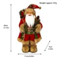 Bonito muñeco de peluche de Papá Noel de pie para decoración navideña y escaparate. - Papá Noel con Trineo de Madera