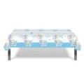 Disposable cute elephant party tablecloth PE plastic table cover for baby shower birthday. - Cute Stripe Elephant Cartoon