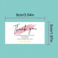 50 Stk Kleine Unternehmen Danke Karten Rosa Aquarell Bestellung Wertschätzung Notizkarten - Fünf Sterne Bewertung Rosa Aquarell Stil (75D) / 50 Blatt