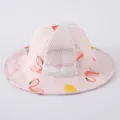 Cappello da sole estivo rosa traspirante per neonati con stampa fenicottero, cappello da spiaggia. - 1-6 Anni-46-52cm / Rosa-Fenicottero