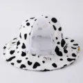 Carino cappello da pesca estivo traspirante per neonato con stampa mucca protezione solare - 1-6 Anni-46-52cm / Bianco-Mucca