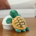 Cute sea turtle plush toy keychain stuffed animal bag charm miniature pendant gifts - 12cm / Dark Green