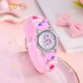 Reloj de cuarzo para niños con lindo diseño de unicornio rosa, correa de silicona, regalo. - Reloj Unicornio Rosa