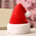 Rode Kerstmuts Pluche Kerstman Muts voor Volwassenen Feestelijke Vakantie Decoratie - Extra dikke kerstmuts (volwassenen)
