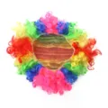Colorful rainbow curly clown wig for cosplay, carnival parties, and stage performance. - Multicolor Wig