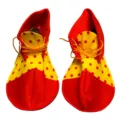 Oversized clown shoes red yellow polka dot costume shoes for funny party stage show - Clown Shoes