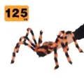 Halloween giant plush spider decoration 125cm creepy hairy toy for party prop haunted house - 125cm / Orange Belly Spider