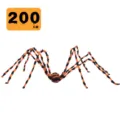 Halloween giant plush spider decoration 200cm fuzzy orange black creepy party prop - 200cm / Orange Belly Spider