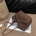 Borsa tote marrone retro classica per donna grande capacita elegante borsa a spalla. - Caffè