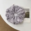 Gommino per capelli a pois viola chic coreano per donne elegante supporto per coda cavallo - Pois Viola / Viola chiaro