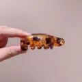 Molla per capelli tartaruga grande pinza artiglio elegante accessorio per acconciature da donna - Leopardo Giallo