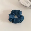 Elastico per capelli in tessuto blu scuro da donna, morbido fermacapelli per coda di cavallo - Teal