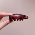 Molla per capelli con stampa leopardata marrone, elegante clip banana per acconciatura. - Leopardo Rosso